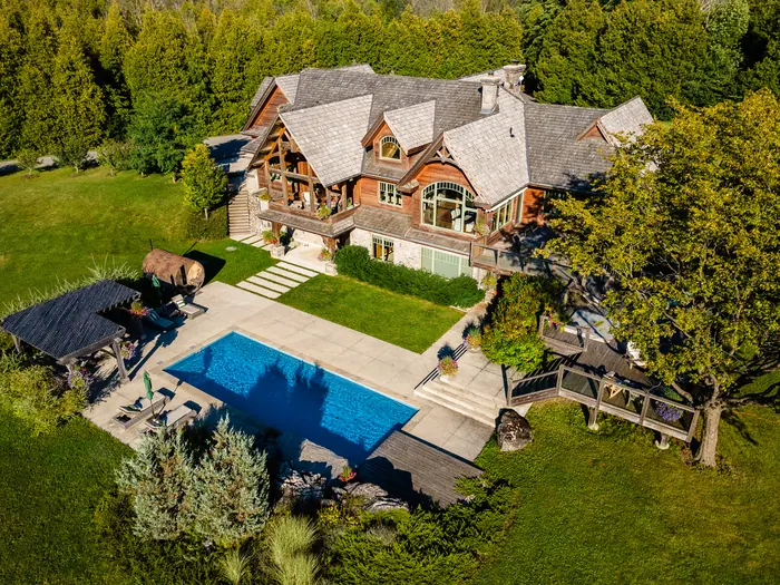 Aerial view of an estate