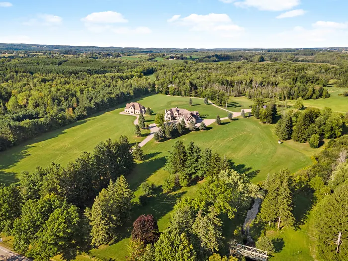 Aerial countryside view