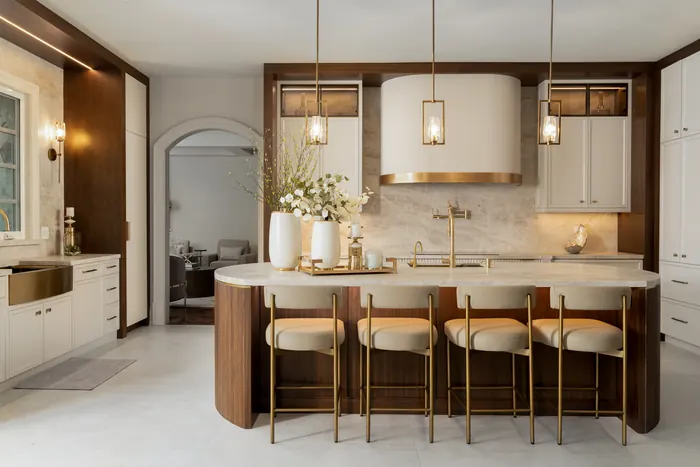 Flash lit kitchen interior