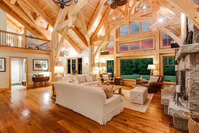 HDR timber frame great room