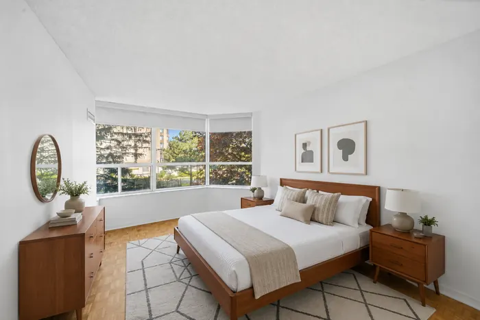 Virtually staged bedroom